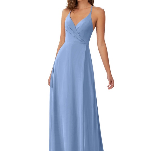 Azazie Davis Dress in Steel Blue - Picture 4 of 10